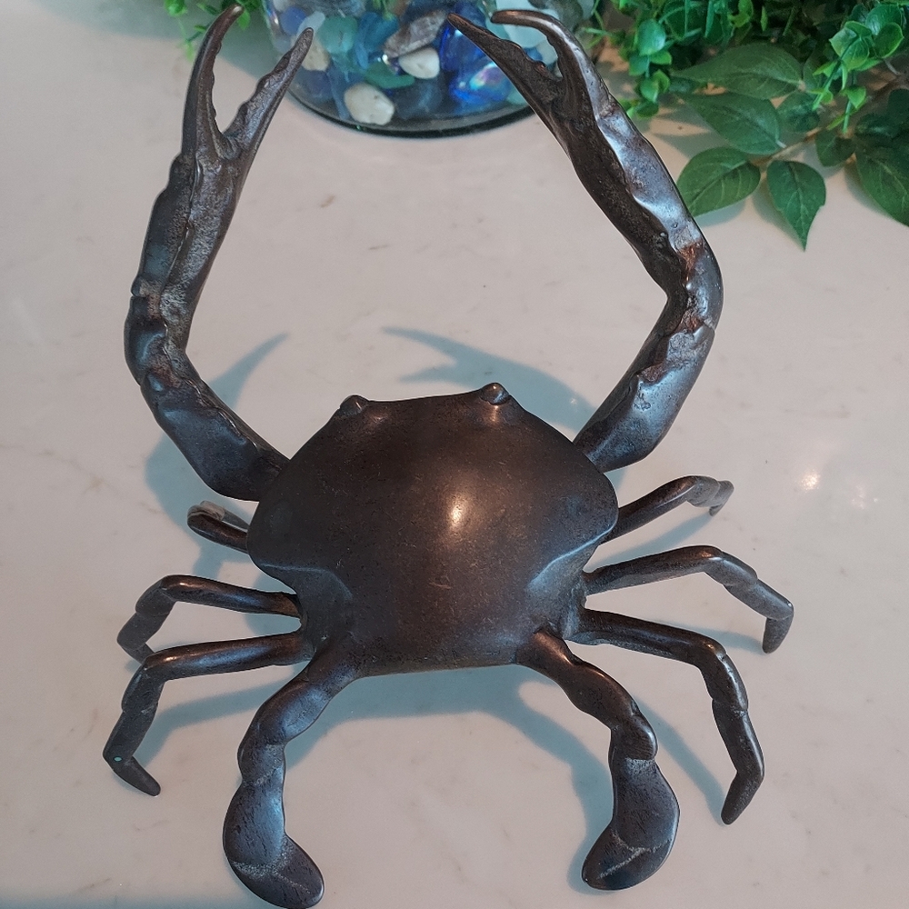 Vintage SPI Brass Crab Statue From The 1990's.